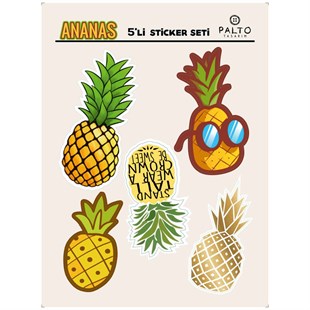 Ananas 5'li Sticker Seti