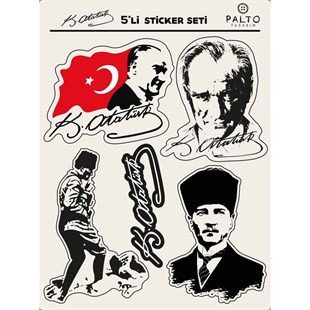 Atatürk 5'li Sticker Seti
