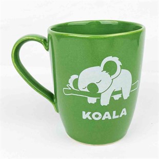 Koala Yeşil Parlak Oval Kupa