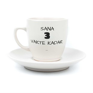 Sana 3 Vakte Kadar Krem Türk Kahvesi Fincanı