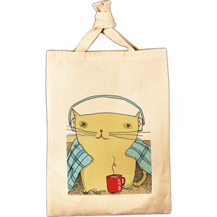 Sarı Kedi Bez Çanta