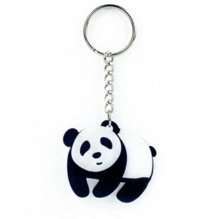 Bambulu Panda Şeffaf Anahtarlık